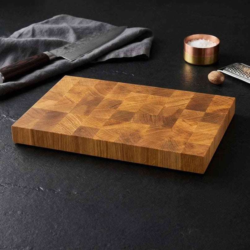 NXT Board Skærebræt Eg "S" Endetræ, 38 x 25,5 x 4,5 cm