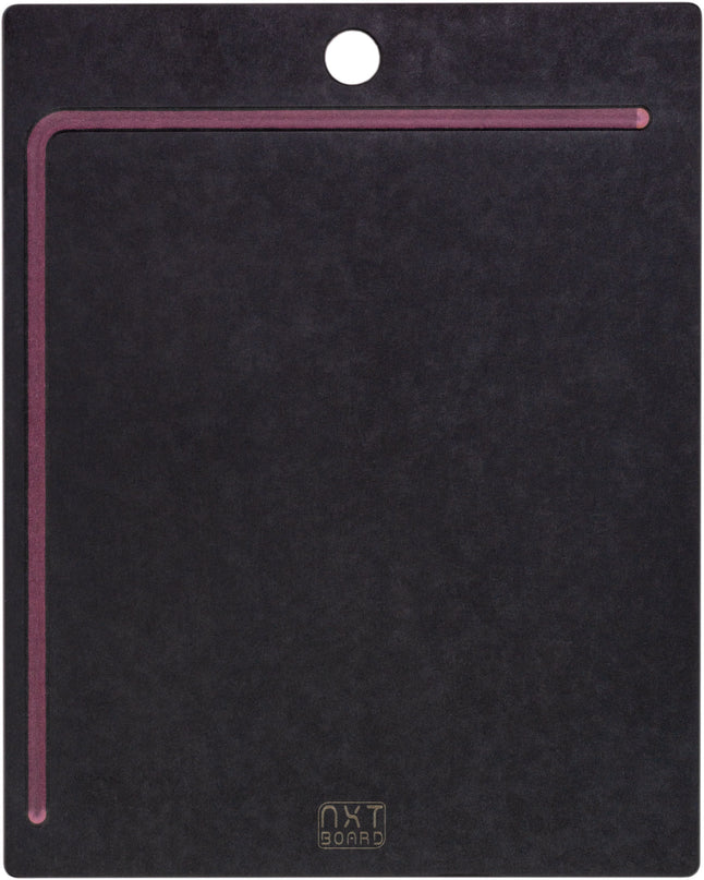NXT Board Schneidebrett schwarz/pink mit Saftrille – Frontansich