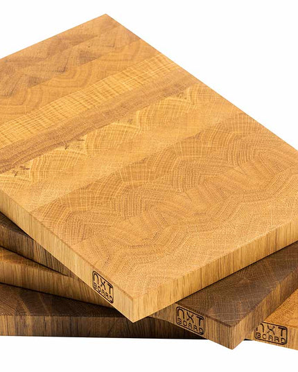 NXT Board Frühstücksbrettchen aus Eiche Stirnholz Handgefertigt - Stapel