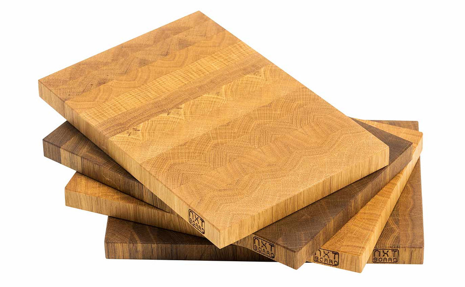 NXT Board Frühstücksbrettchen aus Eiche Stirnholz Handgefertigt - Stapel