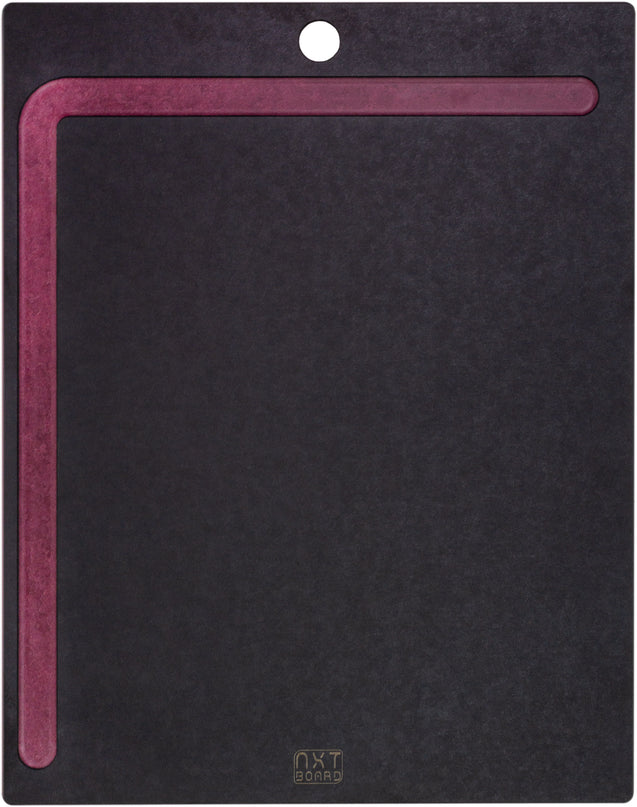NXT Board Schneidebrett schwarz/pink mit Saftrille – Verpackung