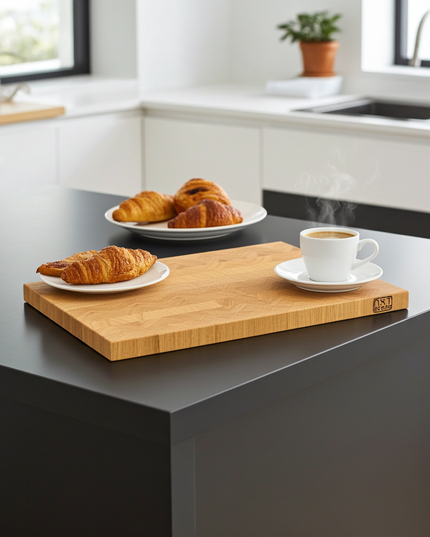 NXT Board ontbijtbordje van eiken frontaal hout Handgemaakt