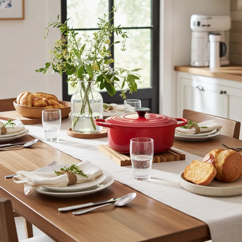 NXT Board Topfuntersetzer aus Eichenholz – Lifestyle-Aufnahme